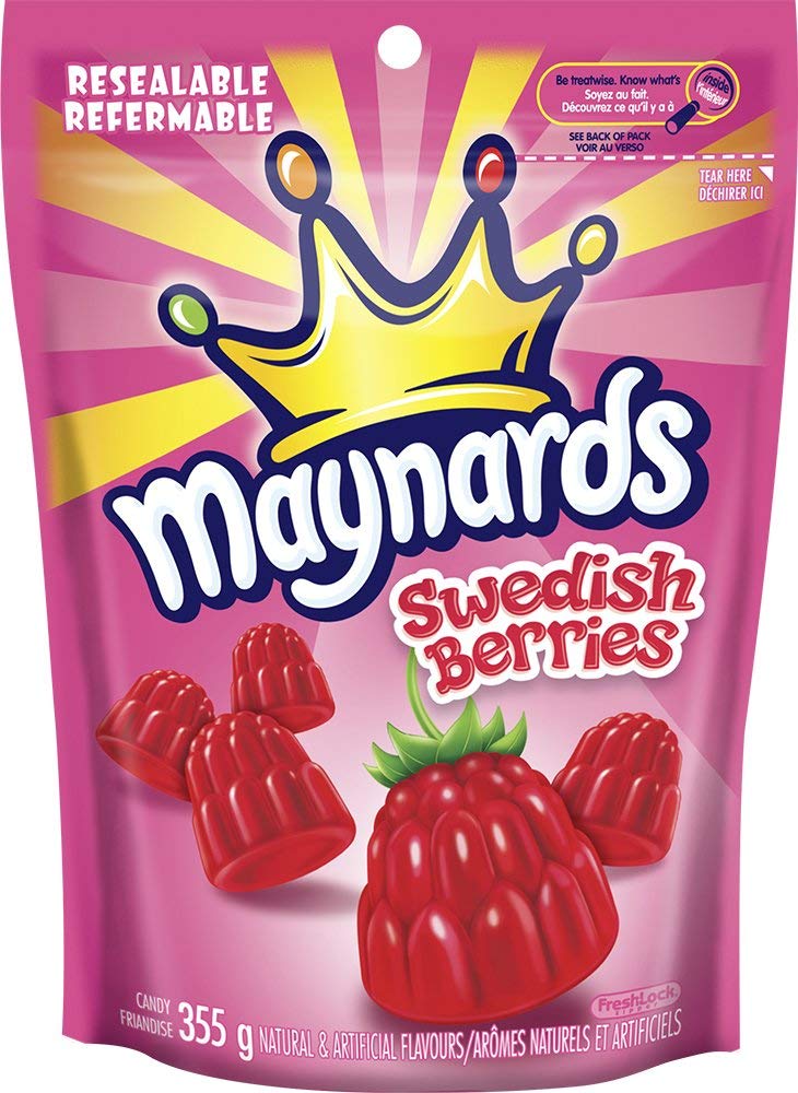 Maynards Swedish Berries Candy, 355 Gram