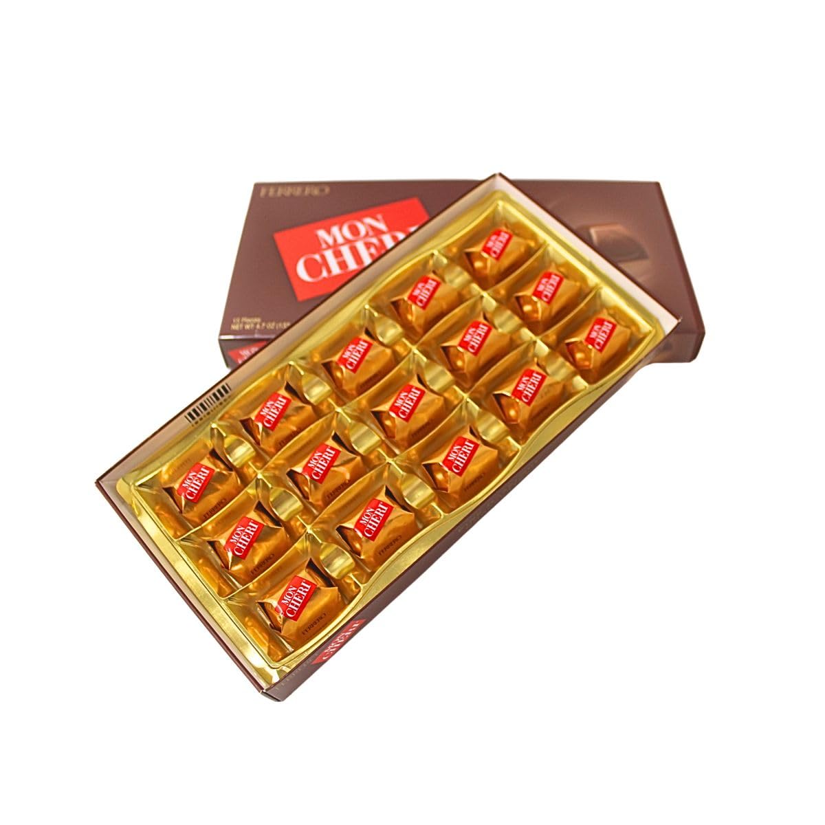 Ferrero Mon Cheri Hazelnut Chocolates 15 pieces (Single Pack) (2),133 grams