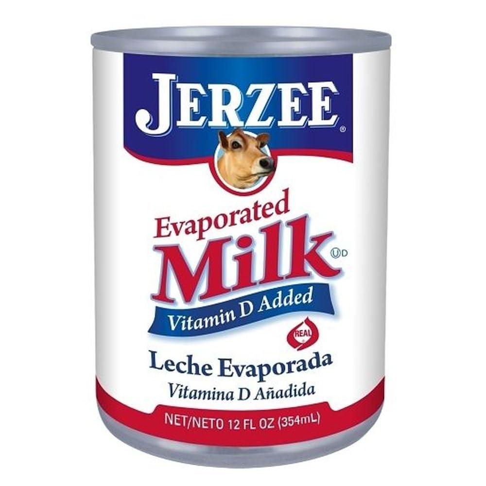 Jerzee Evaporated Milk, 12 Fluid Ounce -- 24 per case.