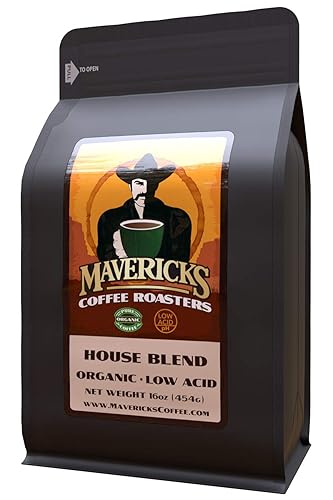 Mavericks House Low Acid Coffee 100% Organic Ingredients Coffee - Ground (Medium Roast)