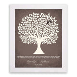 Lucky Tusk Personalized Gift For Mother of Groom You Raised With Love This Man Wedding Poem Tree Gift For Mom and Dad #LT-1116,