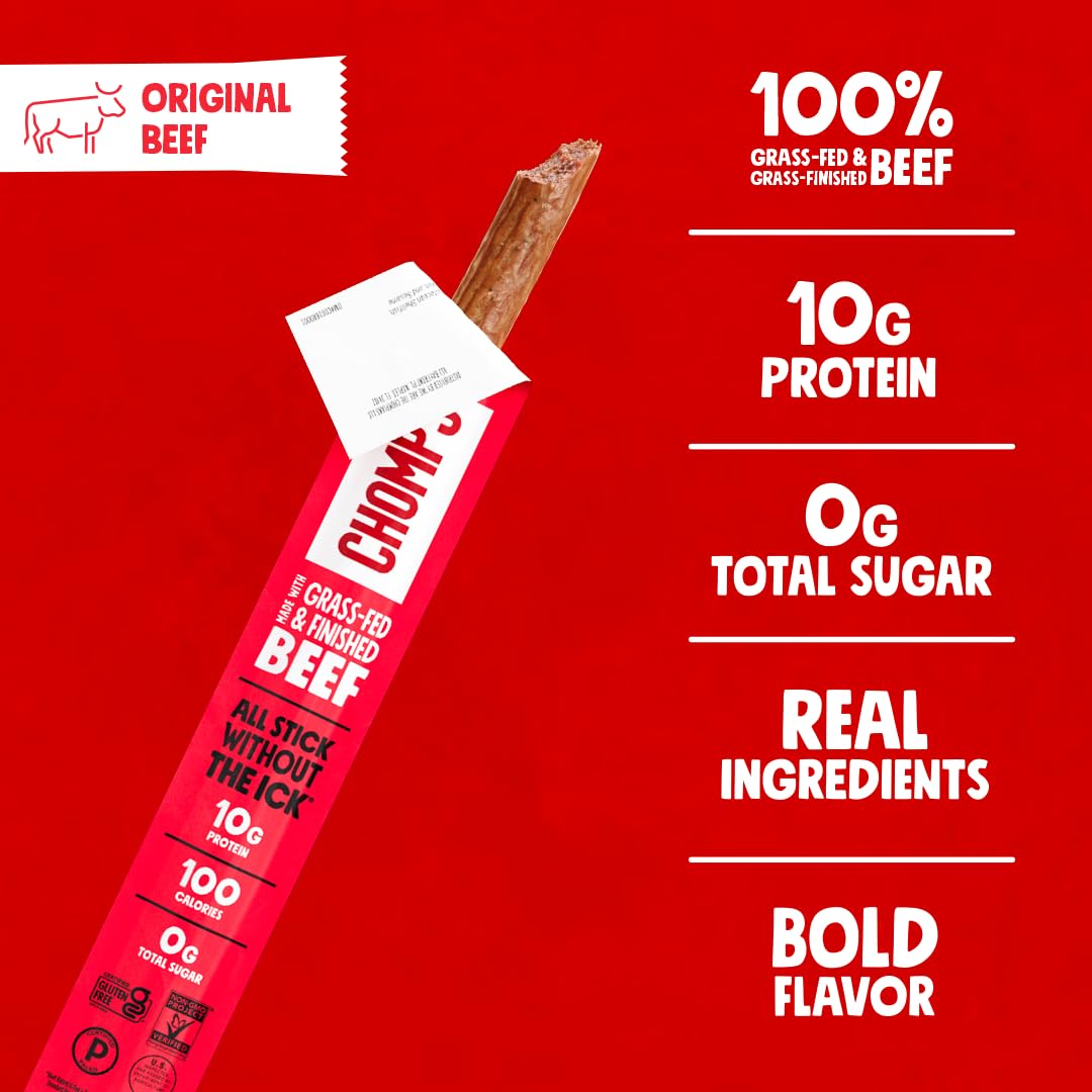 Chomps Original Beef Jerky Snack Sticks, 8pk