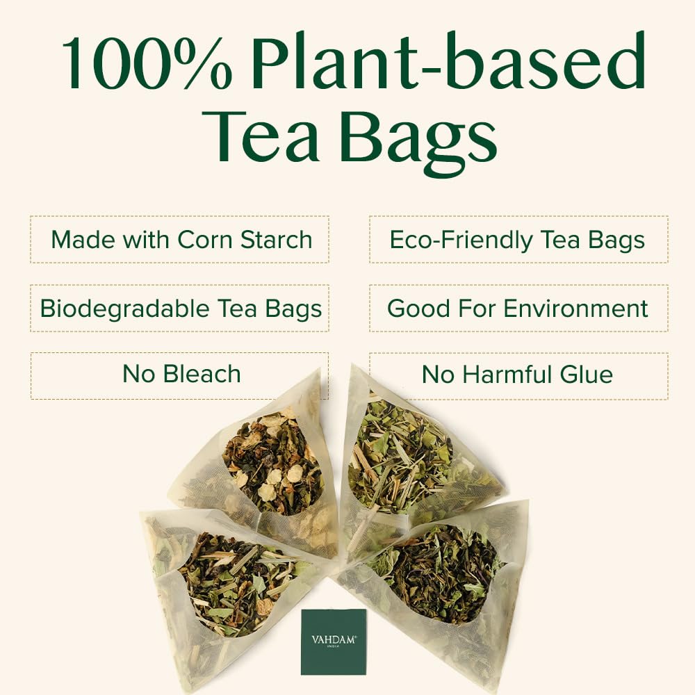 VAHDAM, Cardamom Masala Chai Tea Bags (100 Count) Non GMO, Gluten Free, No Artificial Flavor | Blended w/Exotic Spices | Chai Tea | Resealable Ziplock