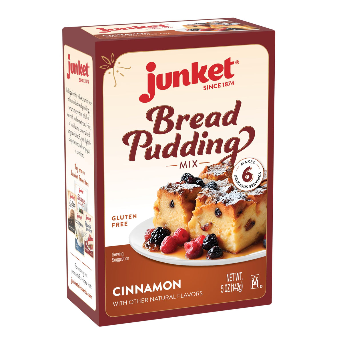 Junket Cinnamon Bread Pudding Mix, 5 oz, Makes 6 Servings