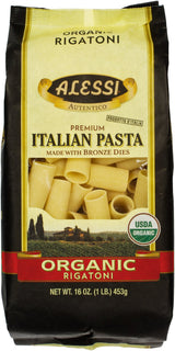 Alessi Itlaian Organic Rigatoni, 1 Pound (Pack of 12)