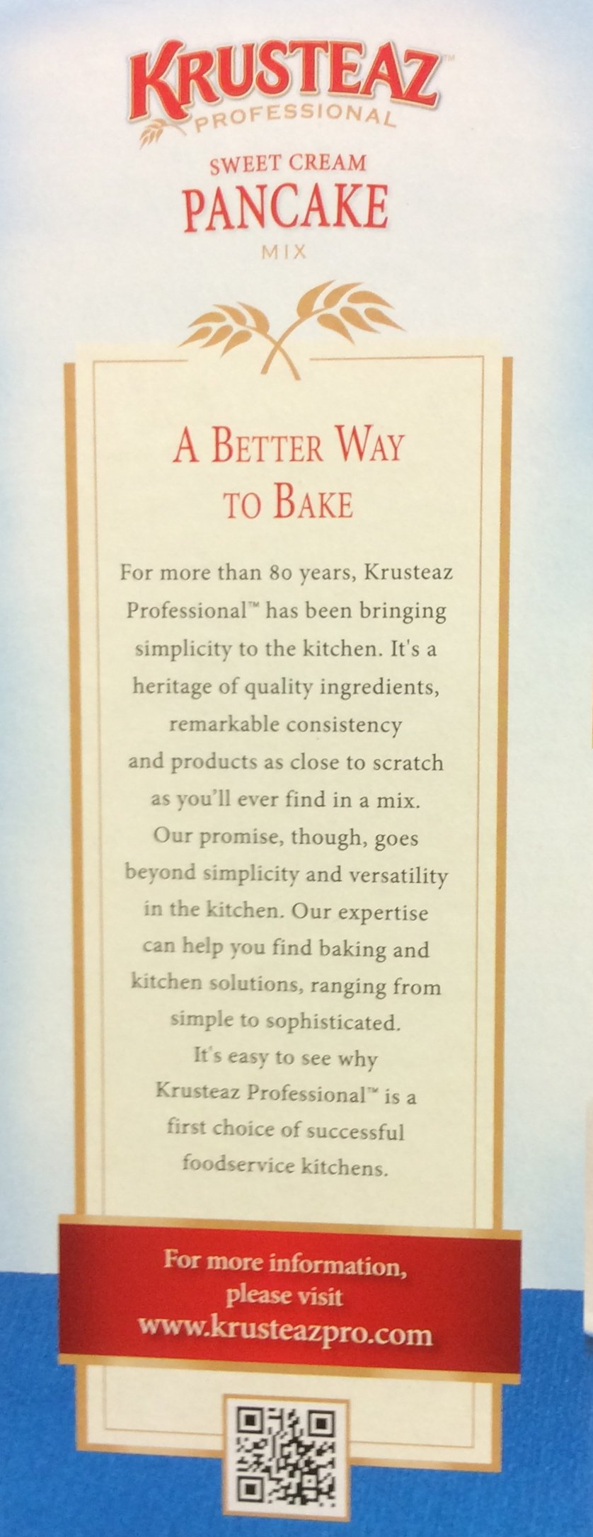 Krusteaz SWEET CREAM PANCAKE Mix 5lbs. (2-Pack) Restaurant Quality