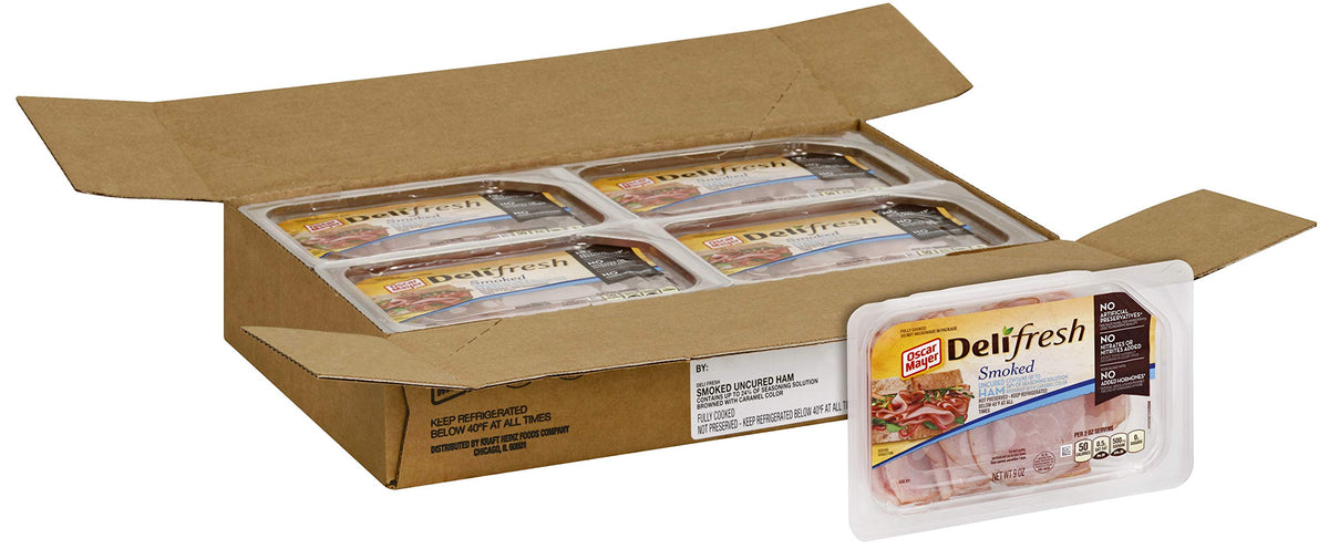 Oscar Mayer Deli Fresh Shaved Smoked Ham, 9 Ounce -- 8 per case.
