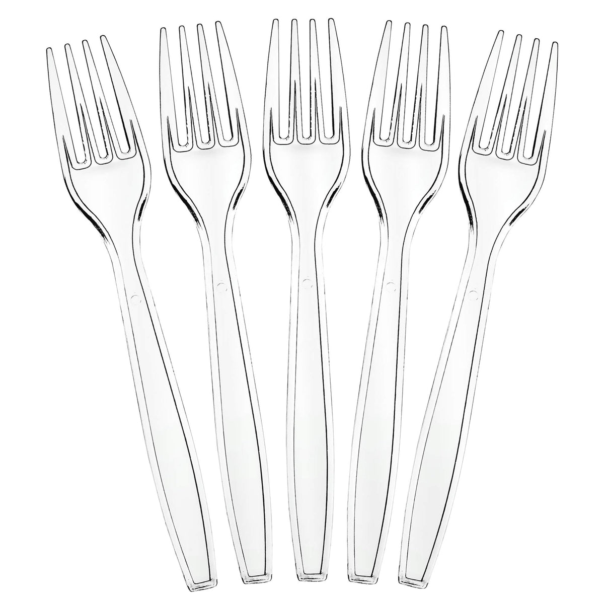Plasticpro Clear Plastic Forks Disposable Cutlery Utensils 300 Count