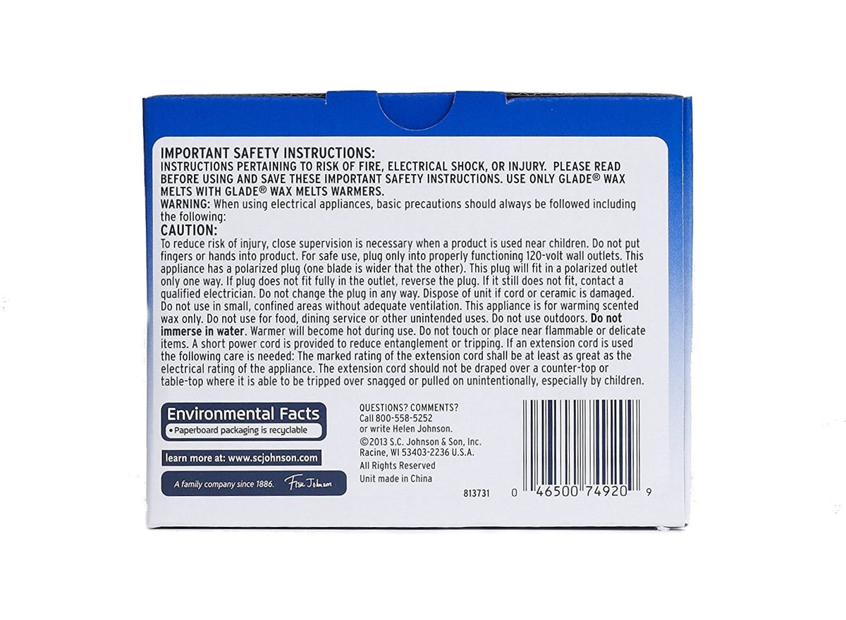 Glade Wax Melts Electric Warmer, 1 Count