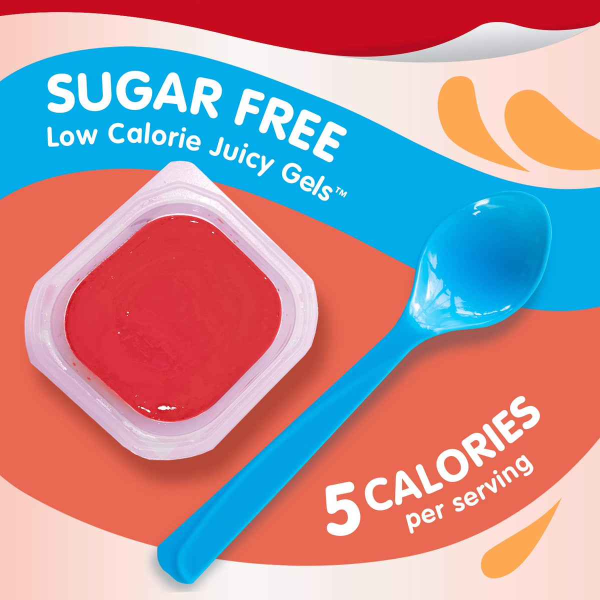 Snack Pack Zero Sugar Strawberry and Orange Flavored Low Calorie Juicy Gels Cups, 3.25 oz., 4-Count