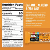 KIND Mini Snack Bars Variety Pack, Gluten Free, Low Sugar, Low Calorie Snacks, Dark Chocolate Nuts & Sea Salt, Peanut Butter Dark Chocolate, Caramel