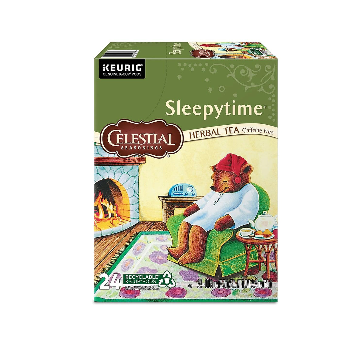 Celestial Seasonings Sleepytime Herbal Tea, Single-Serve Keurig K-Cup Pods, 24 Count