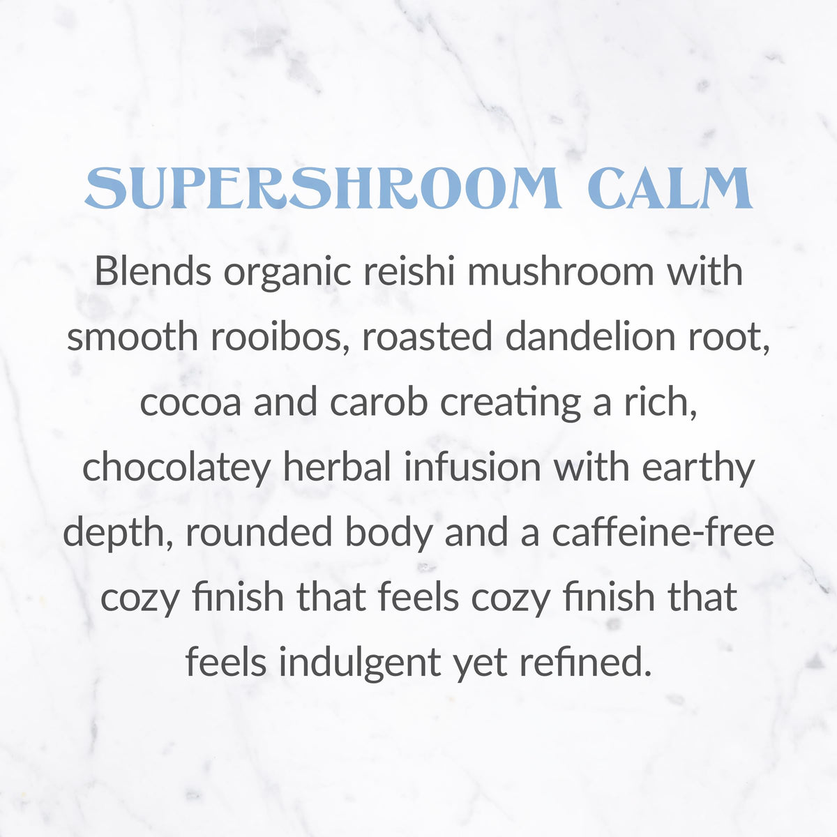 The Republic of Tea SuperShroom Calm Reishi Herbal Tea, Organic Rooibos, Cocoa and Dandelion Root Blend, Low Caffeine, Unbleached Tea Bags in Reusable