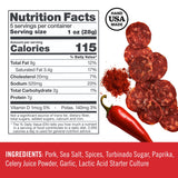 Coro Uncured Hot Sopressata Artisan Salami Sticks - 5oz (Pack of 3)