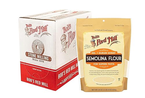 Bob's Red Mill Semolina Pasta Flour, 24oz (Pack of 1) - Vegan, Kosher