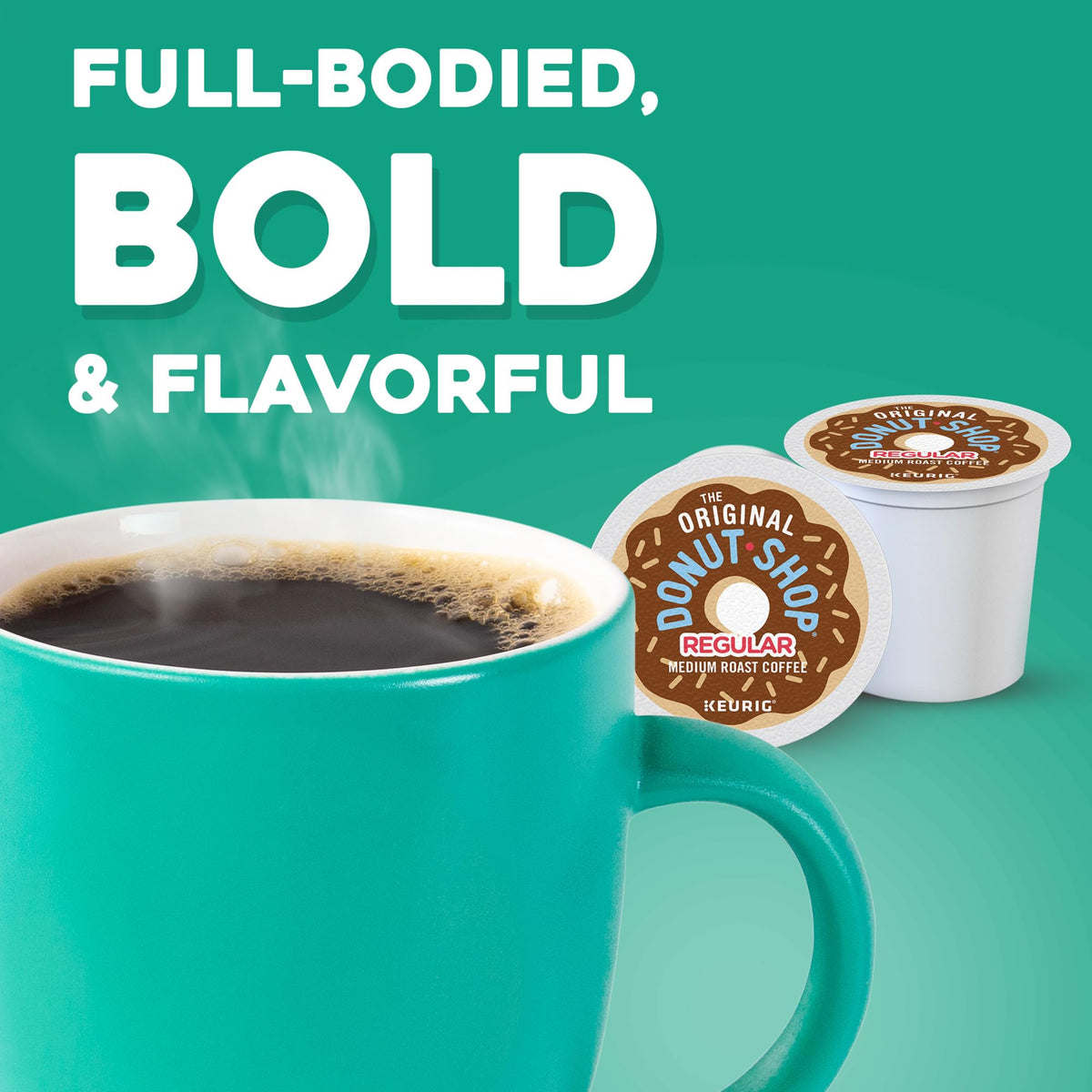 The Original Donut Shop Regular, Single-Serve Keurig K-Cup Pods, Medium Roast Coffee Pods, 32 Count