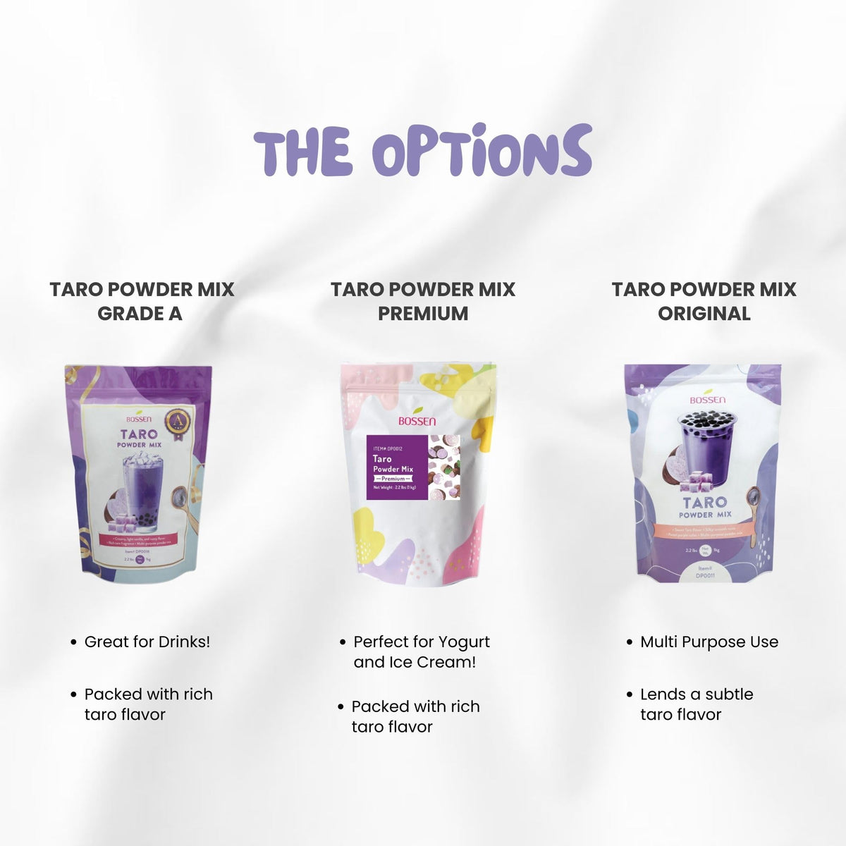 Bossen Bubble Tea Powder Mix (Taro Grade A)