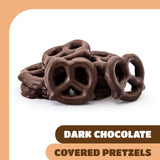 Chocolate Covered Pretzels - 5 Pound Pack - Dark Chocolate Pretzels for Office Bowls, Snacking, and Gifting - Sweet & Salty Snack - Crunchy Holiday