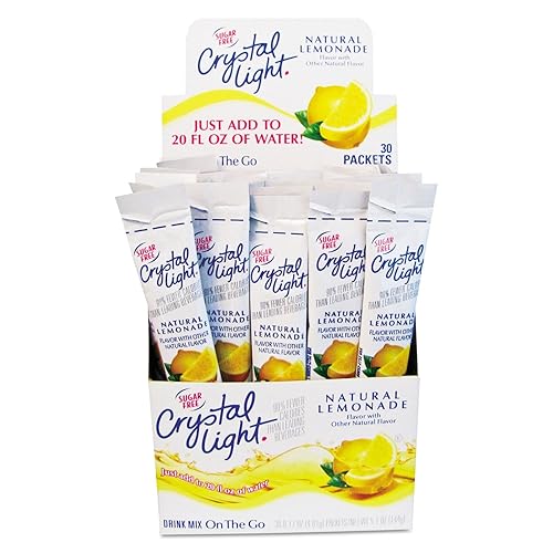 Flavored Drink Mix, Lemonade, 30 .17oz Packets/Box