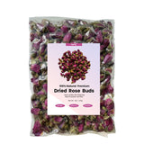 8 oz/226 g-Dried Rose Petals & Dried Rose Buds - Natural & Edible Grade | For use in herbal teas,rose water,decorations,soaps,candles