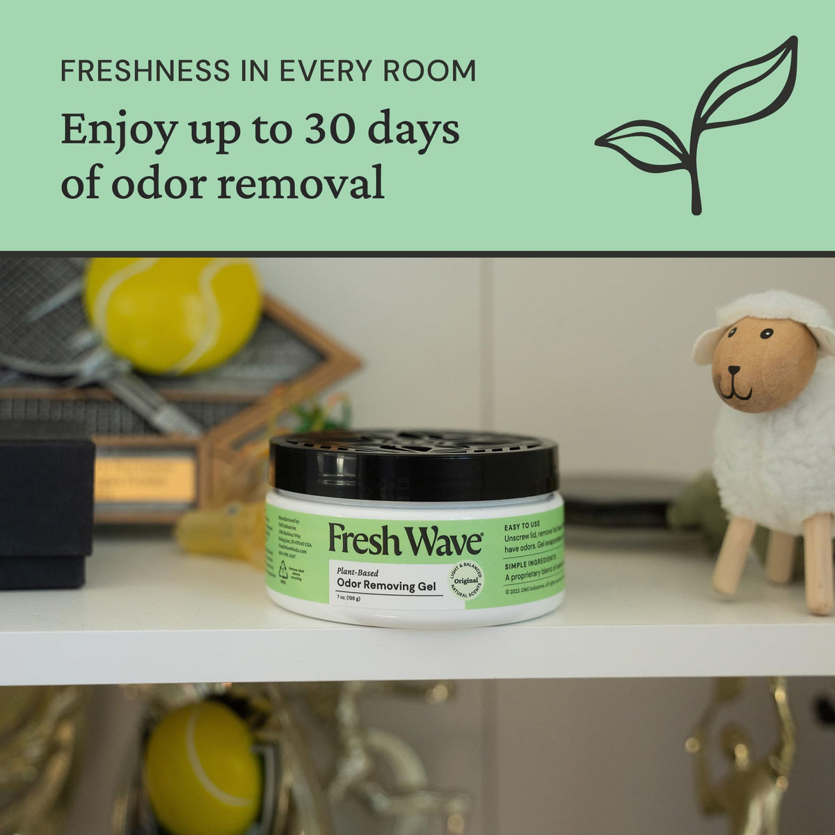 Fresh Wave Odor Removing Gel, 7 oz., Pack of 3 - Odor Absorbers for Home, Safer Odor Relief, Natural Plant-Based Odor Eliminator, Every 7 oz. lasts