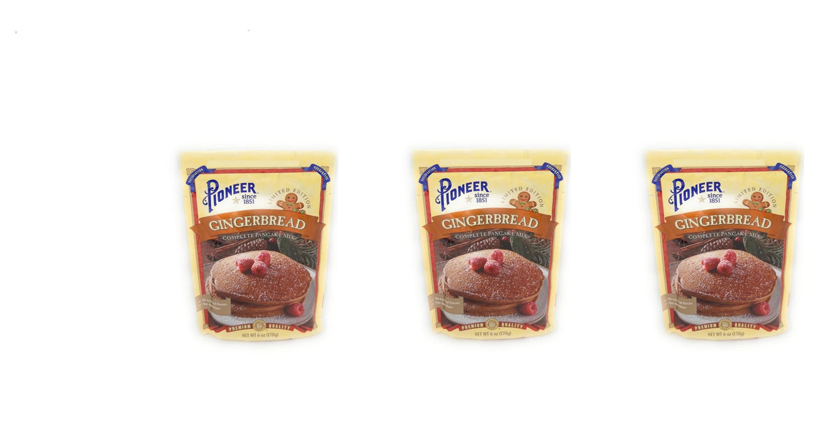 Pioneer Gingerbread Complete Pancake Mix 6oz - pack of 3