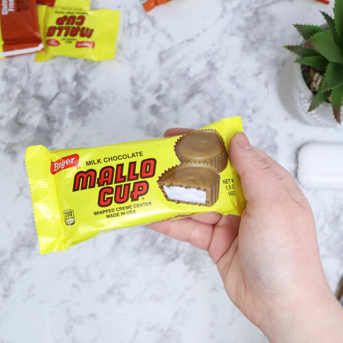 Sweetzo - Boyer Mallo Cups, Milk Chocolate Candies with Gooey Marshmallow Center, Individually Wrapped Pieces, 1.5 Ounces (Pack of 3)