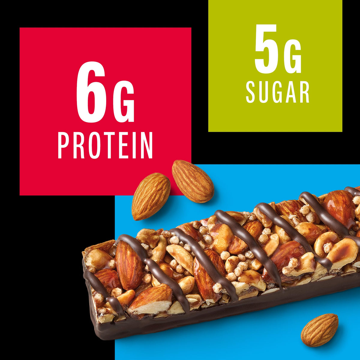 KIND Healthy Snacks Bars, Dark Chocolate Nuts & Sea Salt, Gluten Free, Low Sugar, High Fiber Snacks, 6g Protein, 24 Count