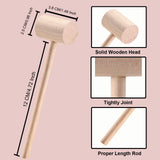 CJFocus 16 Pack Mini Wooden Hammer for Chocolate Breakable Heart
