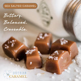 Southern Caramel Sea Salted Caramels, Rich, Buttery Caramel Candy with a Sprinkle of Coarse Sea Salt, Sweet & Salty, Handcrafted, No Corn Syrup