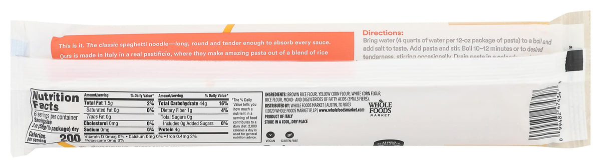365 by Whole Foods Market, Corn & Rice Spaghetti, 12 Ounce