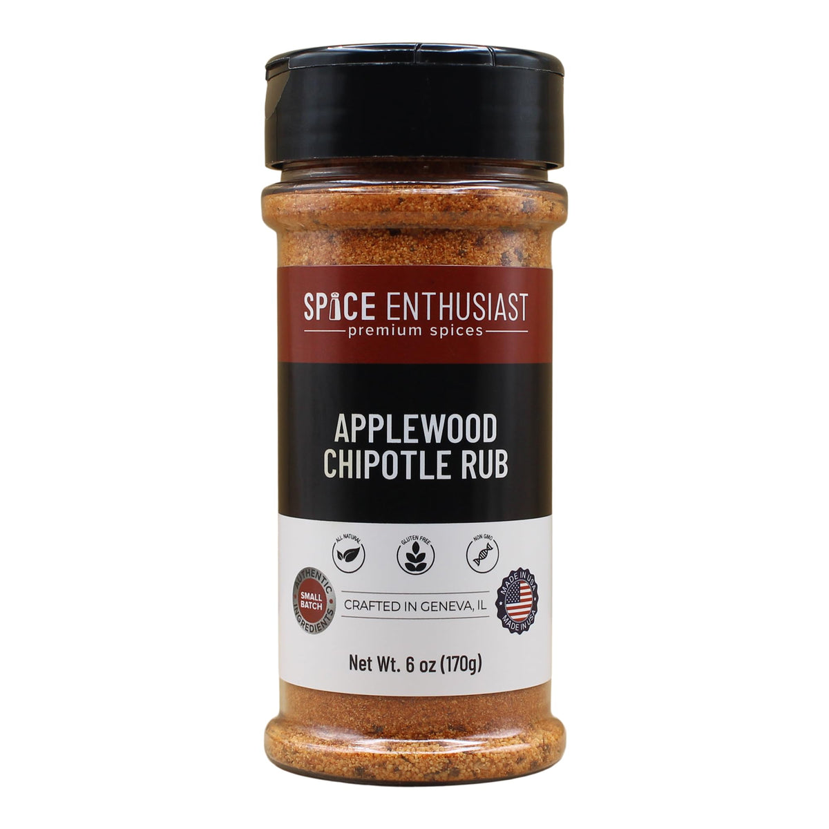 Spice Enthusiast Applewood Chipotle Rub - 6 oz