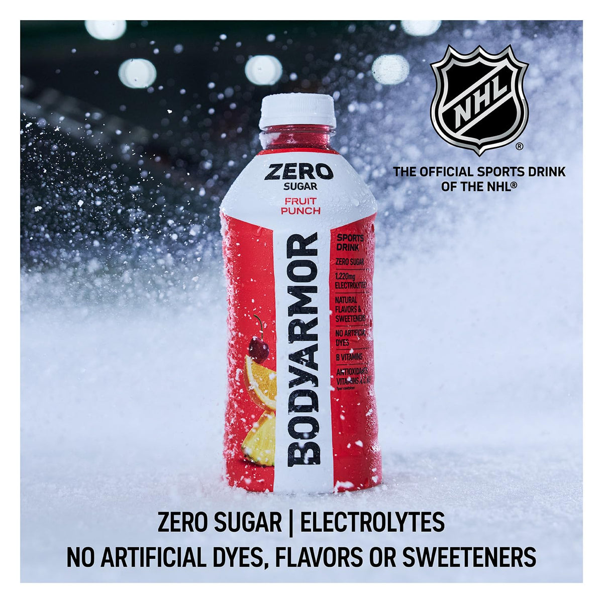 BODYARMOR ZERO Sugar Watermelon Strawberry Electrolyte Drink, Natural Flavors, 12 Fl Oz Bottles (8 Pack), B Vitamins & Antioxidants Sugar Free
