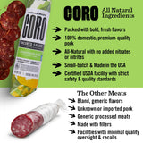 Coro Uncured Lemongrass Salami Stick - 5oz | Lemongrass & Warm Cumin