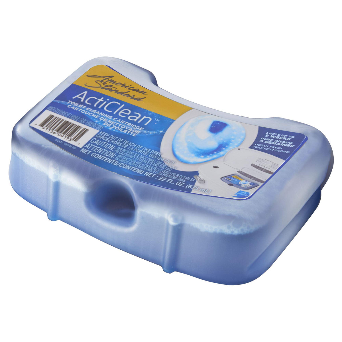 American Standard 1466.003 Acticlean Toilet Cleaning Cartridge (Pack of 3), Blue