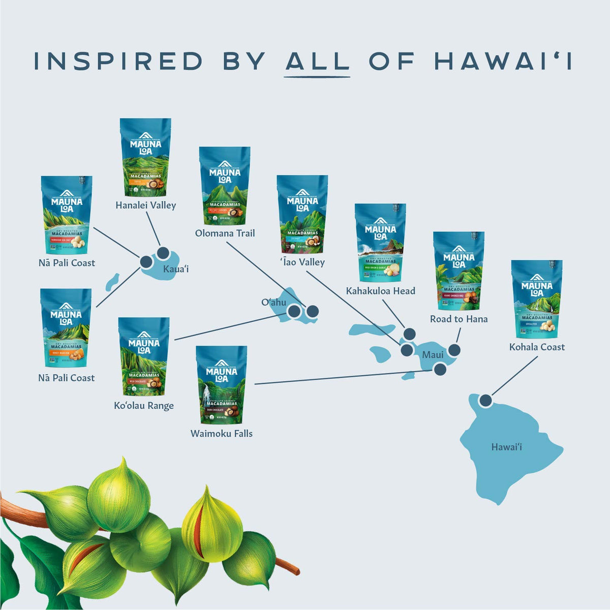 Mauna Loa Honey Roasted Macadamia Nuts, 24 Pack of 0.5 oz Mini Pouches, Gluten Free, Sweet & Crunchy Snack