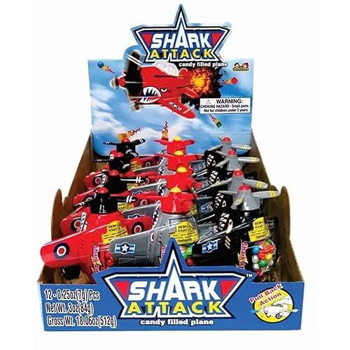 Kidsmania Shark Attack Candy Plane 12ct Box