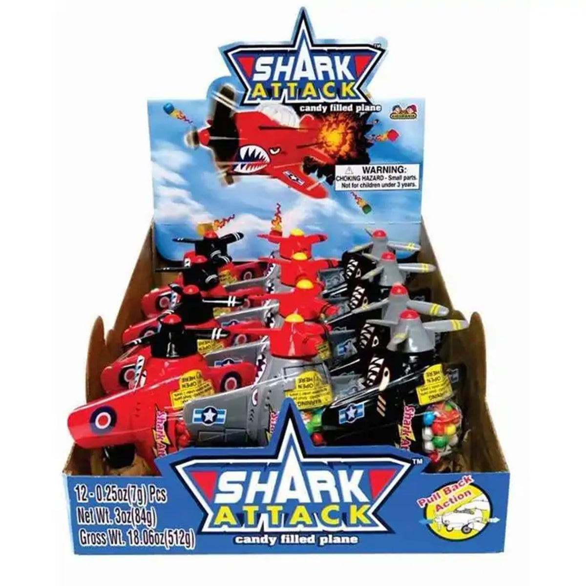 Kidsmania Shark Attack Candy Plane 12ct Box