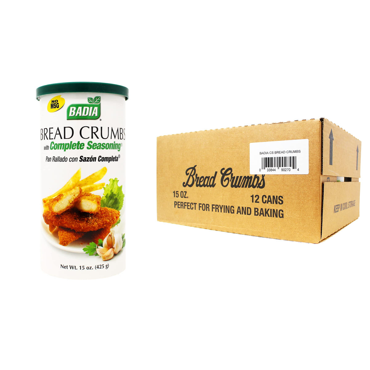 Badia Bread Crumbs with Complete Seasoning, 15 Ounce (Pack of 12)