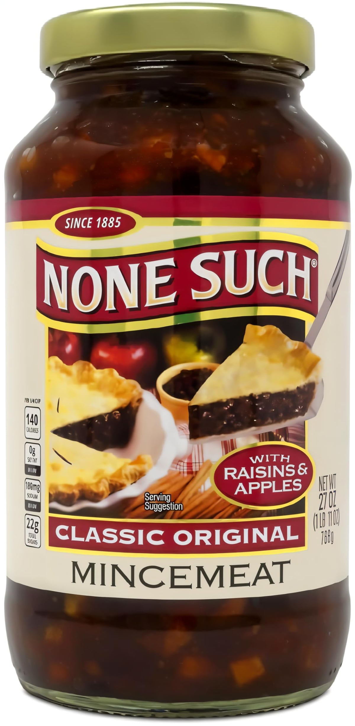 None Such Mincemeat Classic Original - Pie Filling with Apples and Raisins, 27 Ounce (Pack of 1)