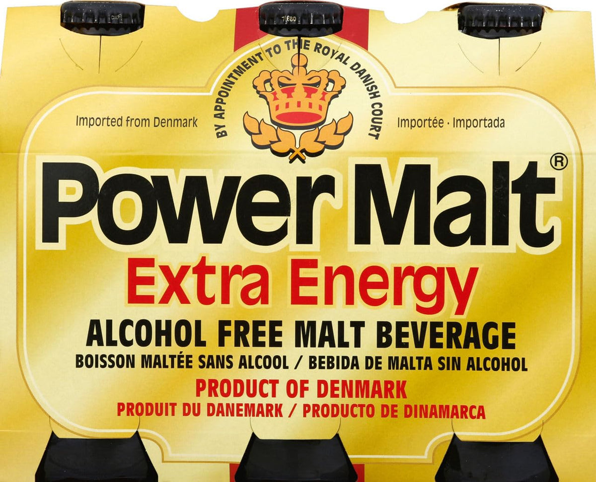 Power Malt, Extra Energy Drink, 12 Fl Oz, 6 Pack