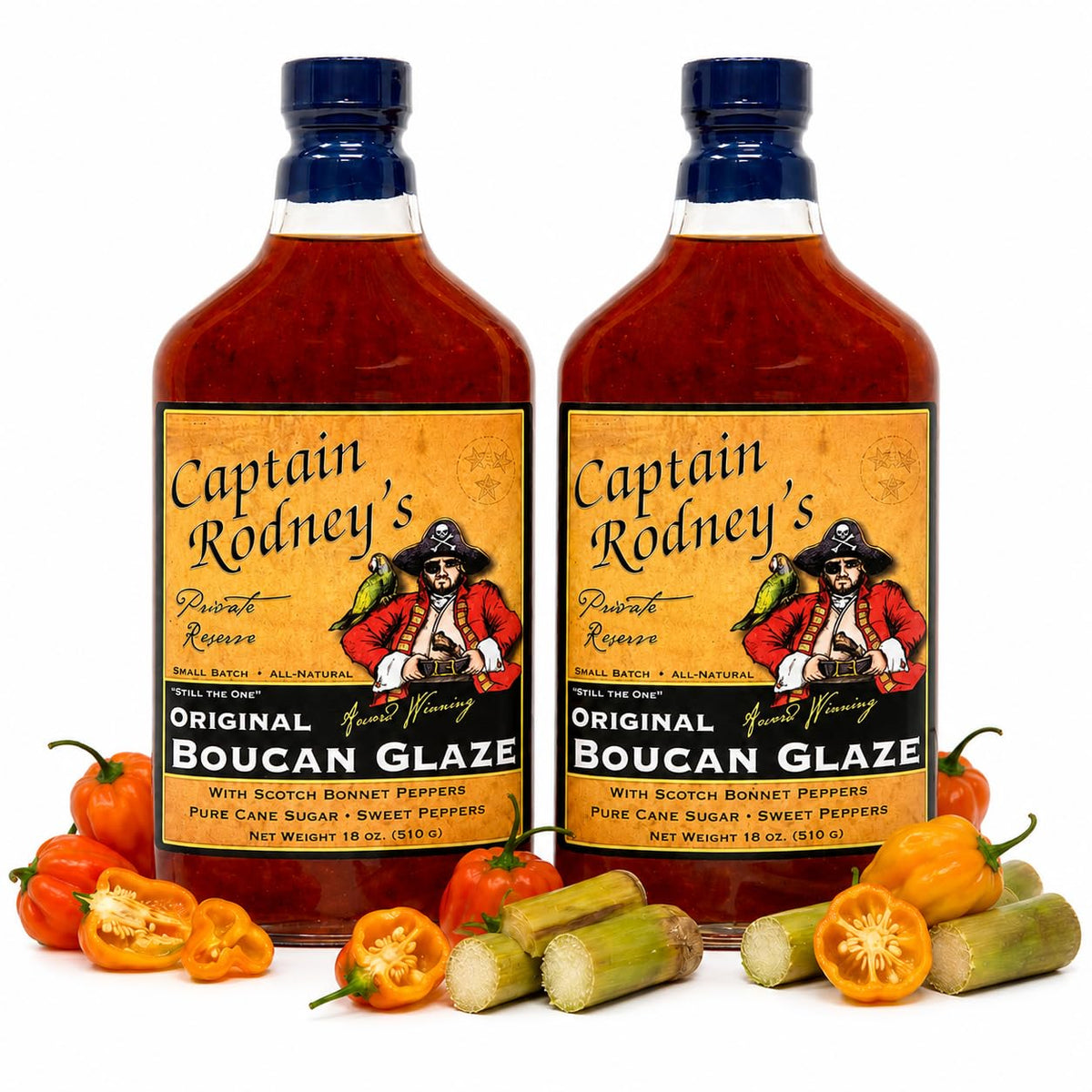 Captain Rodney's Boucan Pepper Glaze 18 oz (2 Pack)