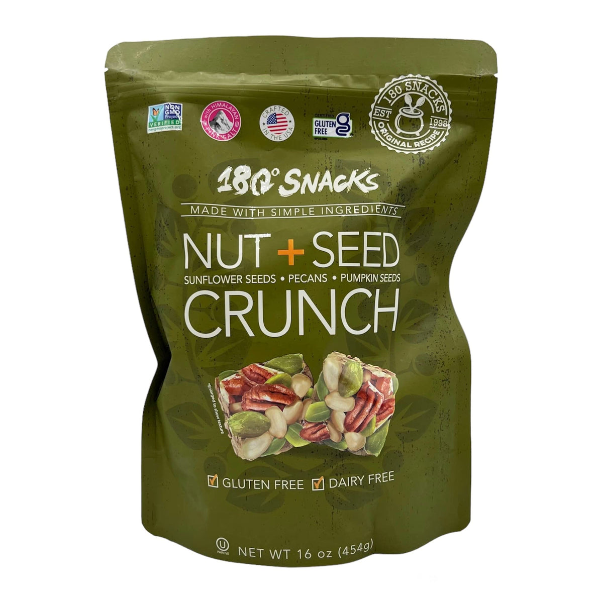 180 Snacks Nut + Seed Crunch, Sunflower Seeds, Pecans, Pumpkin Seeds 16 Oz Bag