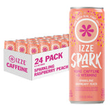 IZZE Spark Raspberry Peach with Caffeine, 24-pack, 8.4 fl oz cans