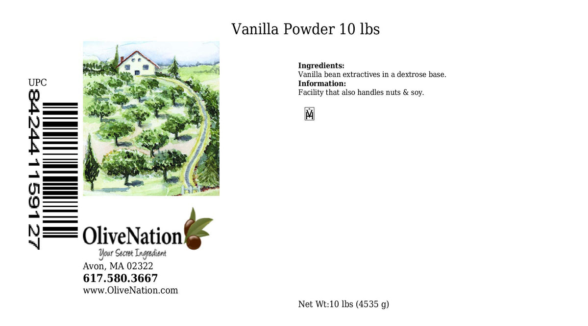 OliveNation Organic Vanilla Powder - 10 lb