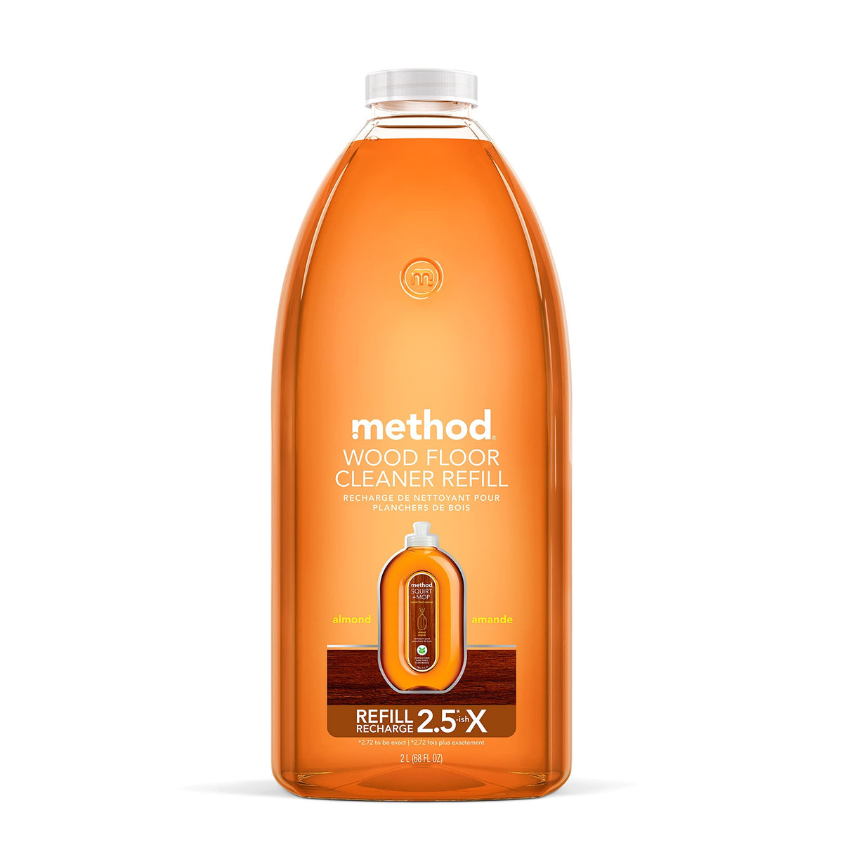 Method Squirt + Mop Hardwood Floor Cleaner Refill, Almond, 68 Ounce