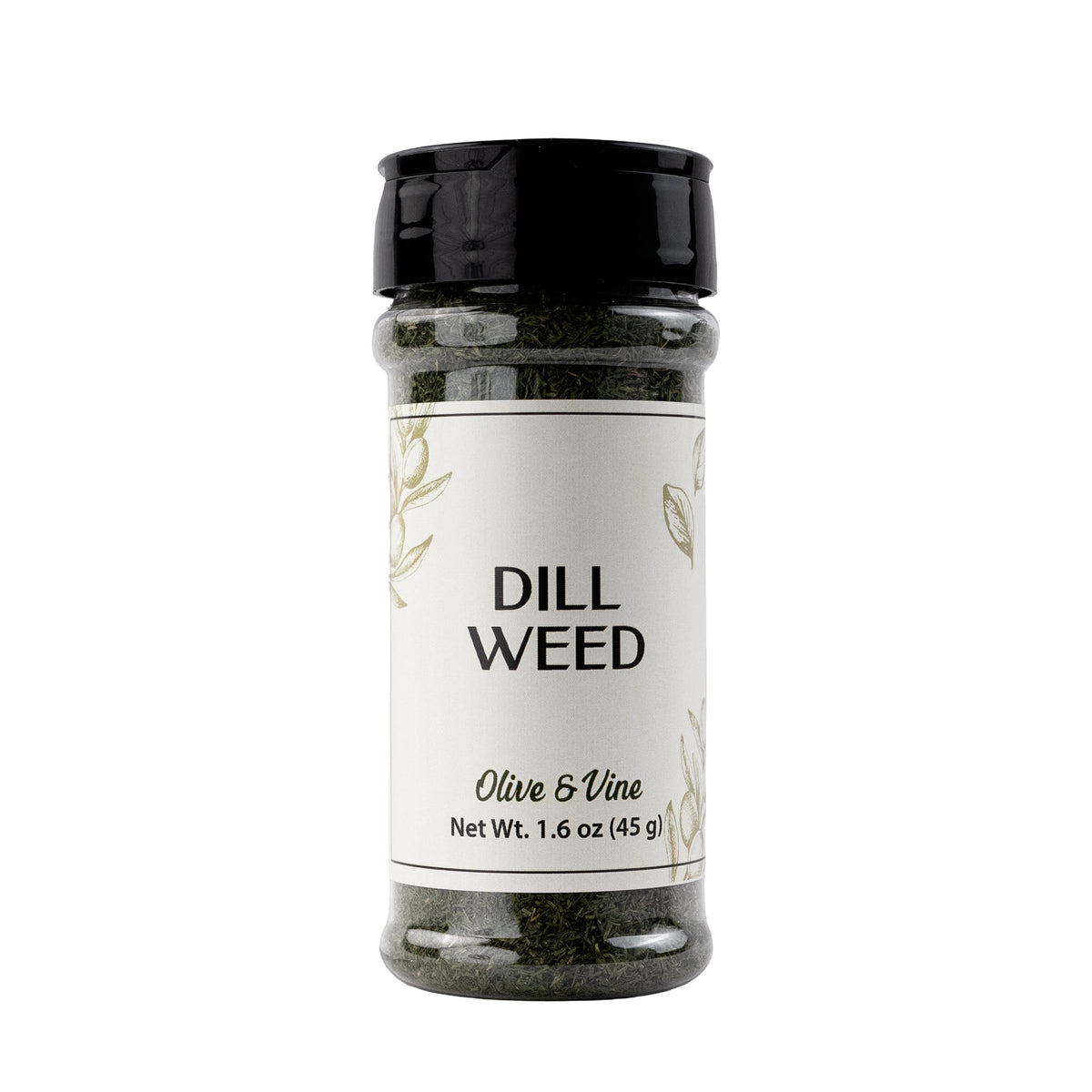 Olive & Vine Dill Weed, Fresh Herb Flavor, For Dressings & Seafood, Rich Tradition, Authentic Taste, For Global Recipes (1.6 Ounce)