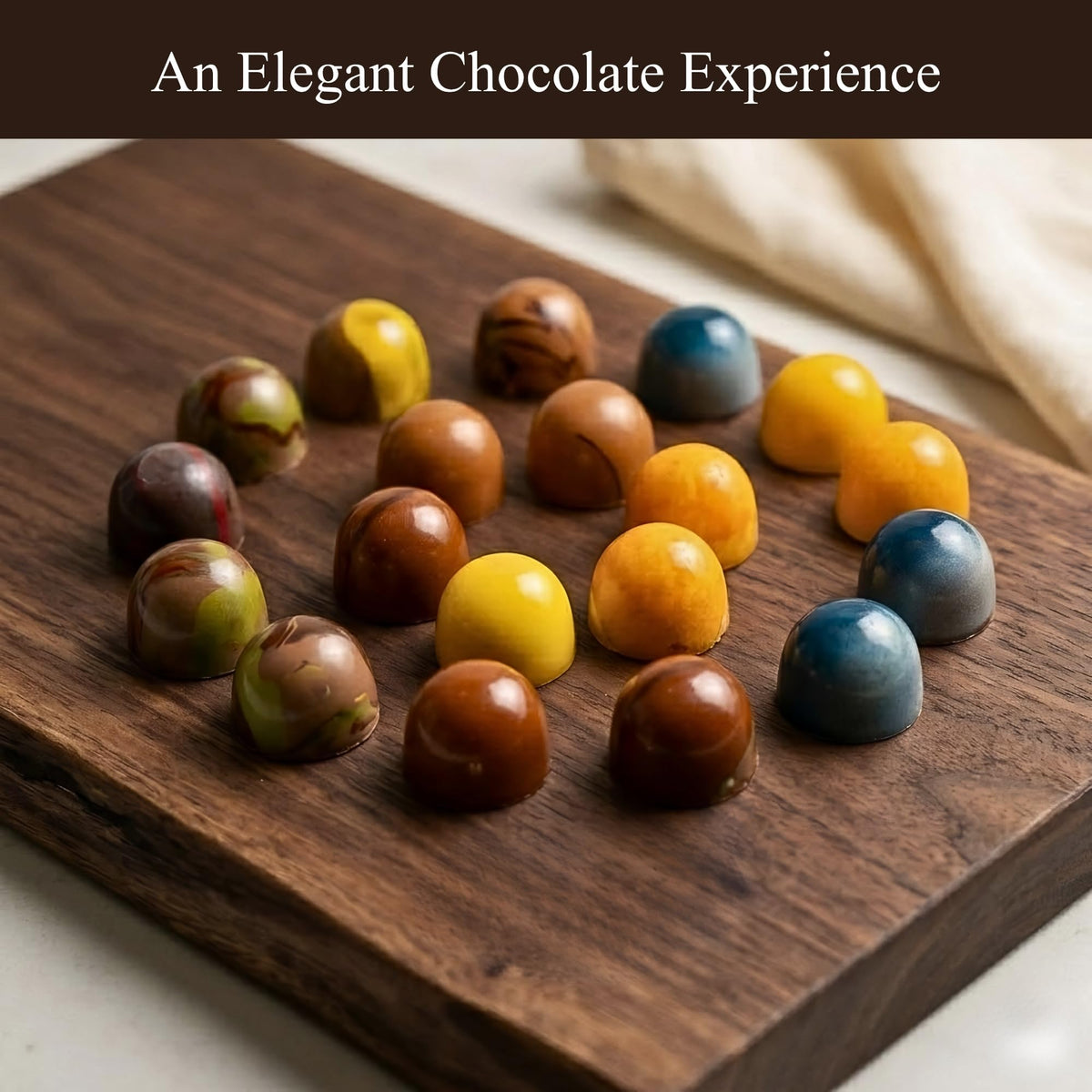 Andy Anand Chocolate Truffles & Pralines Bonbons Box - 25 Pcs, 8 oz Belgian Assorted Chocolate Monet Gift Collection with Elegant European