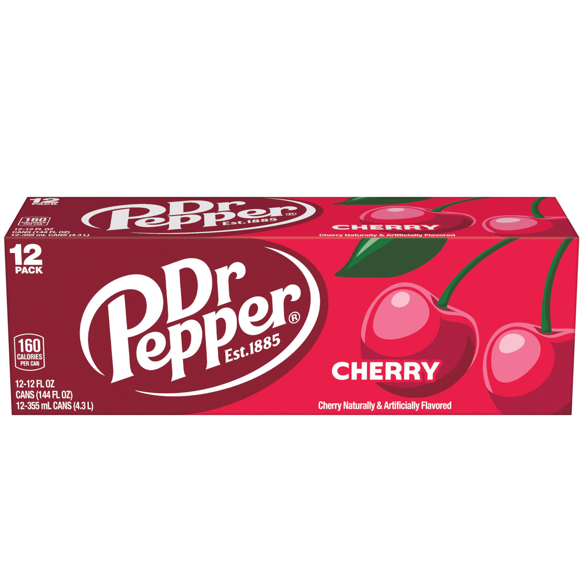 DR PEPPER - CHERRY, 12 OZ, 12 PK
