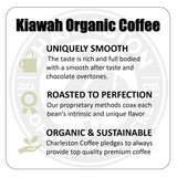 Charleston Coffee Roasters | Specialty Organic Whole Bean Coffee | Hand Picked, Premium Slow Roast | (Kiawah, Dark Roast) 28oz